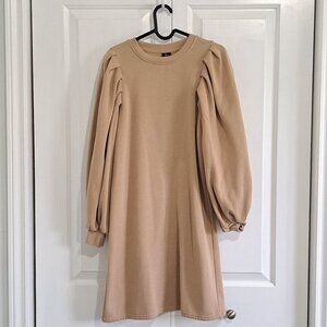 Vero Moda Tan Puff Sleeve Mini Dress
